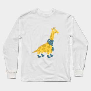 Christmas Giraffe Long Sleeve T-Shirt